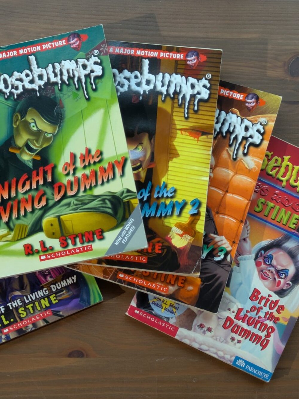 5pk Night Living Dummy GOOSEBUMPS Set Lot RL Stine - #1-3, Bride, Revenge Books